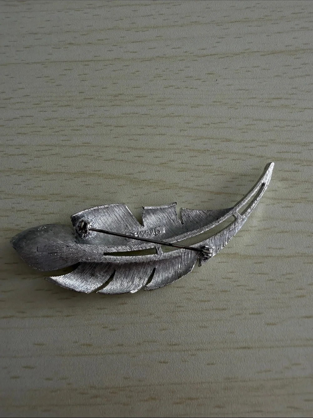 Emmons Vintage Silver Feather Brooch Pin - Elegant Women Accessories